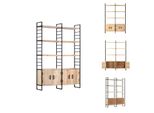 Vidaxl Libreria A 4 Ripiani 124X30X180 Cm In Legno Massiccio Di Mango - Librerie E Scaffalature