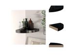 Vidaxl Mensola Angolare A Muro Nero Lucido 25X25X3,8 Cm Mdf - Mensole A Muro
