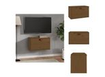 Vidaxl Armadio A Muro Marrone Miele 60X30X35 Cm In Legno Di Pino Massiccio - Mensole A Muro