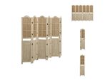 Vidaxl 6 Pezzi Divisorio Marrone 214X165 Cm Tessuto - Divisori Per Ambienti