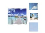Vidaxl Divisorio Per Ambienti Pieghevole 200 X 170 Cm Spiaggia - Divisorio Per Ambienti