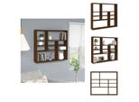 Vidaxl Scaffale A Muro Marrone Effetto Quercia 90X16X78 Cm Materiale A Base Di Legno - Scaffali A Muro