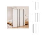 Vidaxl Paravento 4 Pezzi In Tessuto Bianco 200X200 Cm - Divisorio Per Ambienti