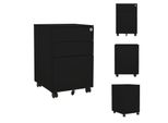 Vidaxl Armadio Per Archiviazione Con Rotelle Nero 39X45X60 Cm In Acciaio - Armadi Per Archiviazione