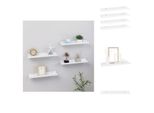 Vidaxl Mensole Da Parete 4 Pz. Bianco Lucido 40X9X3 Cm - Mensole Da Parete