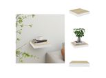 Vidaxl Scaffale Galleggiante In Mdf Bianco E Rovere 23X23,5X3,8 Cm - Mensole A Muro