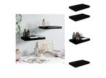 Vidaxl Mensole Galleggianti 2 Pz. Nero Lucido 40X23X3,8 Cm Mdf - Mensole A Muro