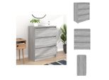 Vidaxl Credenza Grigio Sonoma 60X35X76 Cm Materiale A Base Di Legno - Credenze