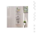 Vidaxl Mensola Angolare A Muro Bianco Lucido 19X19X123 Cm In Legno - Mensole A Muro