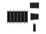 Vidaxl 6 Pezzi Divisorio Nero 240 X 180 Cm - Divisorio Per Ambienti