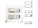 Vidaxl Mensole A Cubo 2 Pz. Grigio Cemento 80X15X26,5 Cm Materiale A Base Di Legno - Mensole Da Parete