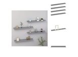 Vidaxl Mensole Da Parete 4 Pz. Grigio 80X9X3 Cm - Mensole A Muro