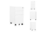 Vidaxl Armadio Per Archiviazione Con Rotelle Bianco 30X45X59 Cm In Acciaio - Armadi Per Archiviazione