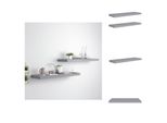 Vidaxl Mensole Galleggianti 2 Pz. Grigio 80X23,5X3,8 Cm Mdf - Mensole Da Parete