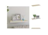 Vidaxl Scaffale Galleggiante Effetto Rovere E Bianco 60X23,5X3,8 Cm Mdf - Mensole A Muro