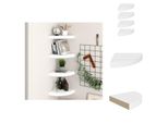 Vidaxl Mensole Galleggianti Ad Angolo 4 Pz. Mdf Bianco 25X25X3,8 Cm - Mensole A Muro