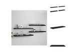 Vidaxl Mensole Galleggianti 4 Pezzi Nero 90X23,5X3,8 Cm Mdf - Mensole Da Parete