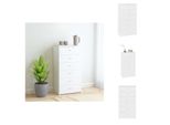 Vidaxl Credenza Con 6 Cassetti Bianca 50X34X96 Cm In Legno - Credenze