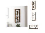 Vidaxl Scaffale A Muro Marrone Effetto Rovere 36X16X90 Cm Materiale A Base Di Legno - Scaffali A Muro