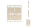 Vidaxl Divisorio 4 Pezzi Crema 140X165 Cm - Divisori Per Ambienti