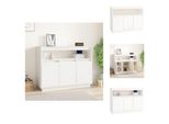 Vidaxl Credenza Bianca 104,5X34X80 Cm In Legno Di Pino Massiccio - Credenze