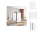 Vidaxl Paravento 2 Pezzi Bianco 175X180 Cm Tessuto - Divisorio Per Ambienti