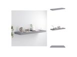 Vidaxl Scaffale Galleggiante Grigio 80X23,5X3,8 Cm Mdf - Mensole A Muro