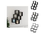 Vidaxl Scaffale A Cubo Nero 78X15X93 Cm In Legno - Mensole A Muro