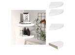 Vidaxl Mensole Galleggianti Ad Angolo 2 Pz. Mdf Bianco 25X25X3,8 Cm - Mensole A Muro