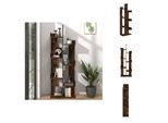 Vidaxl Libreria 48X25,5X140 Cm In Legno Di Rovere Affumicato - Librerie E Scaffalature