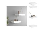 Vidaxl Mensole Galleggianti 2 Pz. Bianco 23X23,5X3,8 Cm Mdf - Mensole A Muro