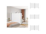 Vidaxl Paravento 2 Pezzi Bianco 348X180 Cm Tessuto - Divisorio Per Ambienti