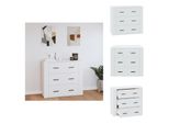 Vidaxl Credenza Bianca 80X33X70 Cm In Legno - Credenze