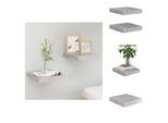 Vidaxl Mensole Galleggianti 2 Pz. Grigio Cemento 23X23,5X3,8 Cm Mdf - Mensole Da Parete