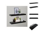 Vidaxl Mensole Per Saldatura 2 Pezzi Nero 60 X 20 X 3,8 Cm - Mensole A Muro