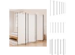 Vidaxl 6 Pezzi Schermo Bianco 300X200 Cm Tessuto - Divisorio Per Ambienti