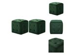 Vidaxl Pouf 2 Pezzi Tessuto In Velluto Verde 30X30X30 Cm - Pouf