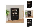 Vidaxl Credenza Nera 67X40X108,5 Cm In Pino Massiccio - Credenze