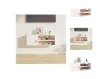 Vidaxl Armadio A Muro Bianco 80X30X30 Cm In Legno Di Pino Massiccio - Mensole A Muro