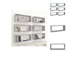 Vidaxl Mensole A Cubo 6 Pz. Grigio Sonoma 60X15X23 Cm Materiale A Base Di Legno - Mensole A Muro