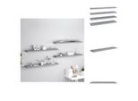 Vidaxl Mensole Da Parete Galleggianti 4 Pz. Grigio 120X23,5X3,8 Cm Mdf - Mensole A Muro
