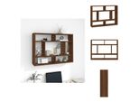 Vidaxl Scaffale A Muro Marrone Effetto Rovere 75X16X55 Cm Materiale A Base Di Legno - Scaffali A Muro