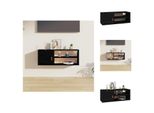 Vidaxl Armadio A Muro Nero 80X30X30 Cm In Legno Di Pino Massiccio - Mensole A Muro