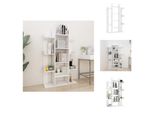 Vidaxl Libreria Bianca 86X25,5X140 Cm Materiale A Base Di Legno - Librerie E Scaffalature