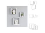 Vidaxl Mensole A Cubo 3 Pz. Mdf Bianco - Mensole A Muro