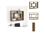 Vidaxl Scaffale A Muro Rovere Fumé 75X16X55 Cm Materiale A Base Di Legno - Scaffali A Muro