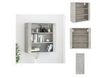 Vidaxl Armadio A Muro Grigio Cemento 80X33X80 Cm Materiale Legno - Credenze