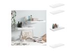 Vidaxl Mensole Galleggianti 2 Pz. Bianco Lucido 50X23X3,8 Cm Mdf - Mensole A Muro