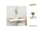 Vidaxl Scaffale Galleggiante In Mdf Bianco E Rovere 50X23X3,8 Cm - Mensole A Muro