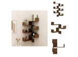 Vidaxl Mensole Angolari A Parete 2 Pz. Rovere Affumicato 40X40X50 Cm Materiale A Base Di Legno - Mensole A Muro